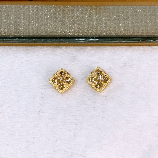 Arete de Chapa de Oro COA2640-1