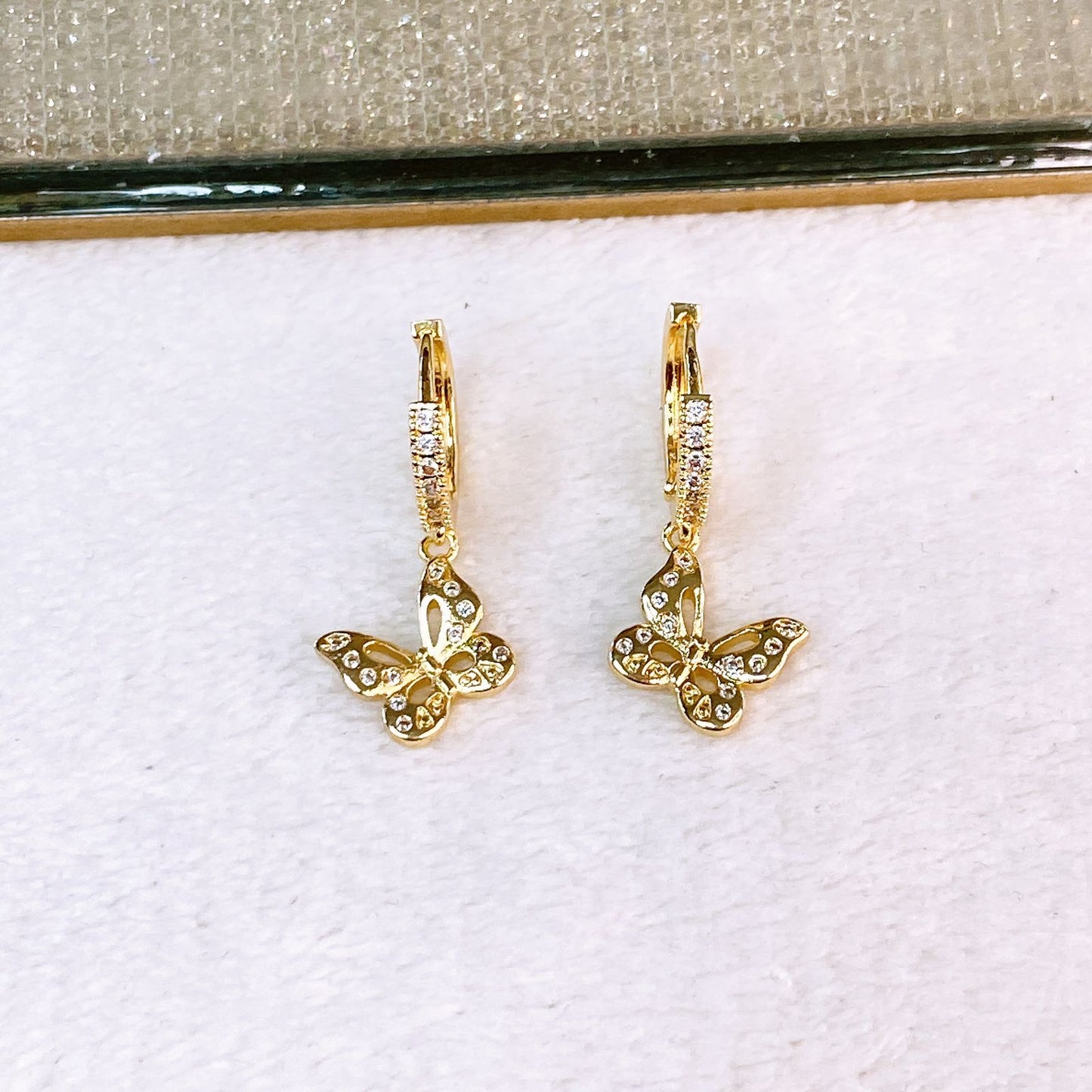 Arete de Chapa de Oro COA2625-1