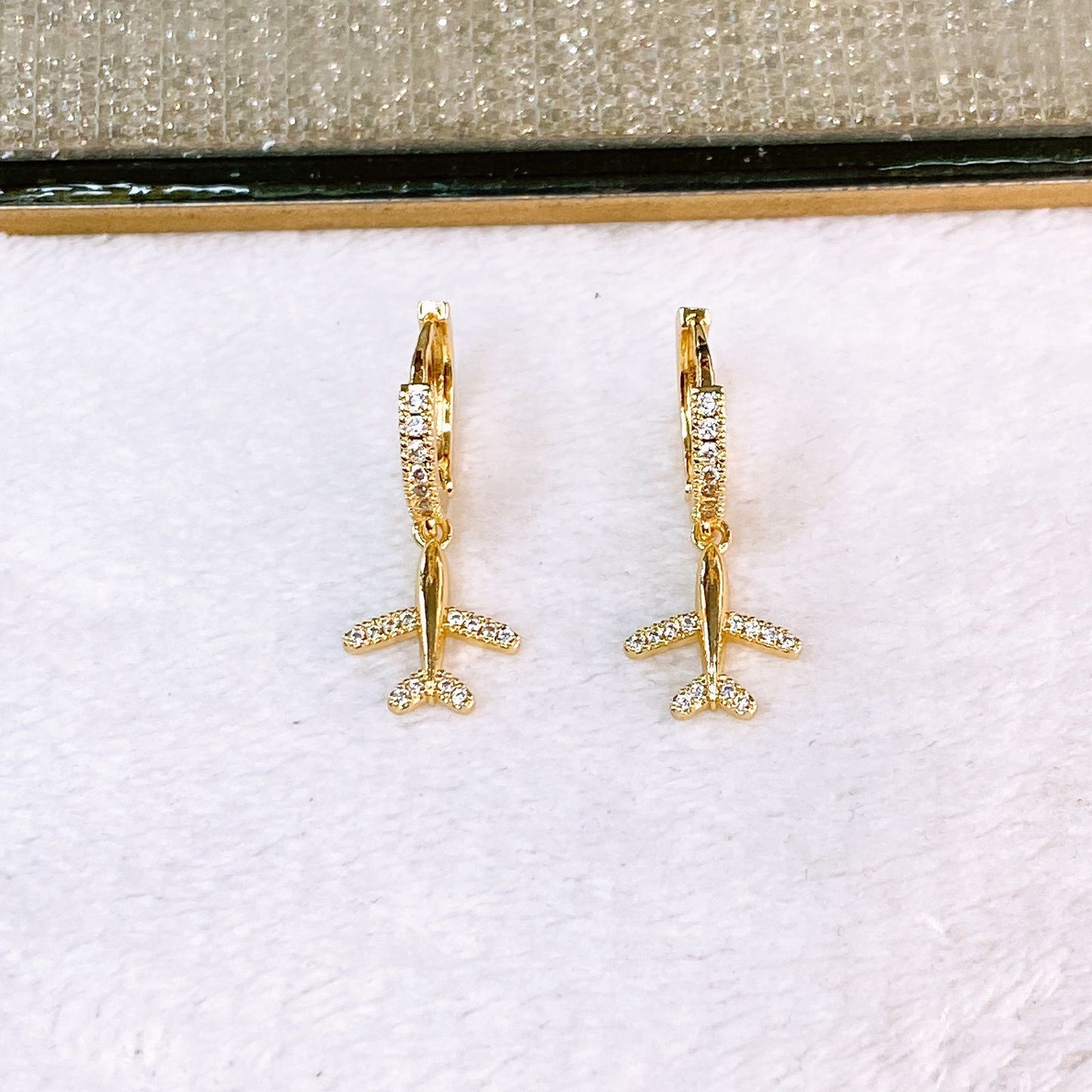 Arete de Chapa de Oro COA2623-1