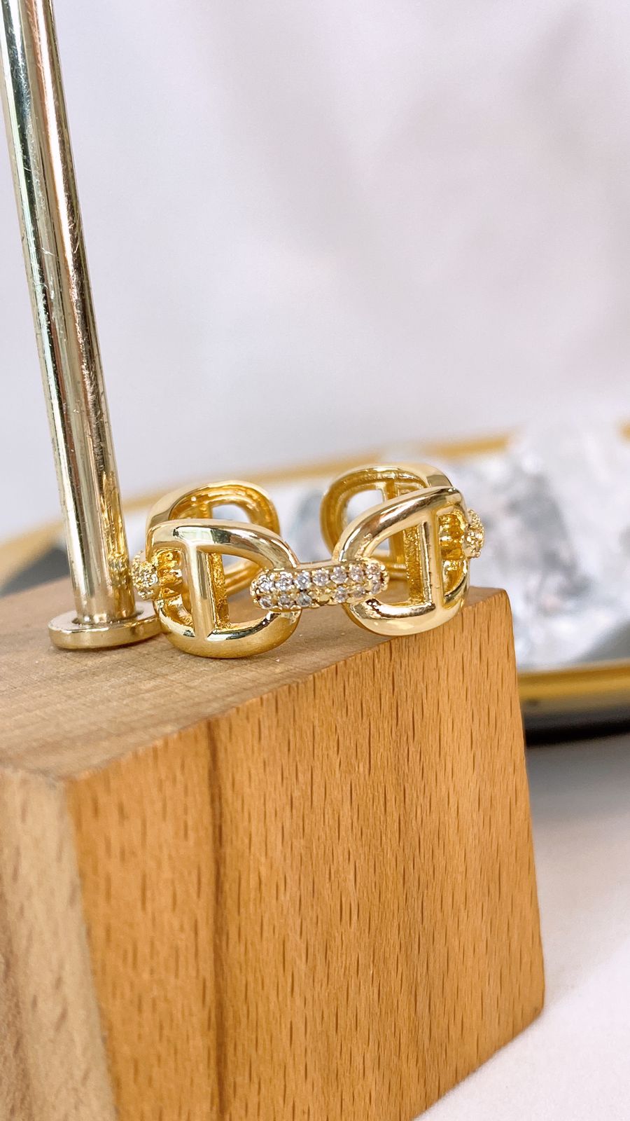 Anillo de Oro Laminado Ajustable ACO1637-1