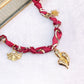 Collar de Tela con Dijes de Acero Inoxidable CAI3177-1