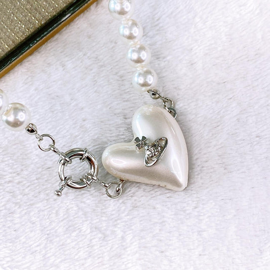 Collar de Perlas de Imitación y Dije de Bisuteria CB904-2