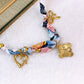 Collar de Tela con Dijes de Acero Inoxidable CAI3190-1