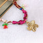 Collar de Tela con Dijes de Acero Inoxidable CAI3186-1