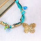 Collar de Tela con Dijes de Acero Inoxidable CAI3193-1