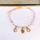 Pulsera Tejida con Dijes de Acero Inoxidable PAI1519-2