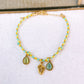 Pulsera Tejida con Dijes de Acero Inoxidable PAI1519-1