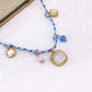 Collar Tejido con Dijes de Acero Inoxidable CAI3215-1