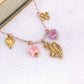 Collar Tejido con Dijes de Acero Inoxidable CAI3201-1