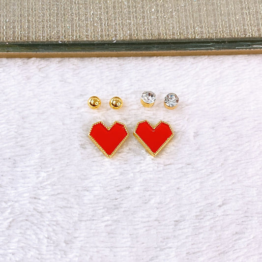 Set de Aretes de Acero Inoxidable AAI2707-1