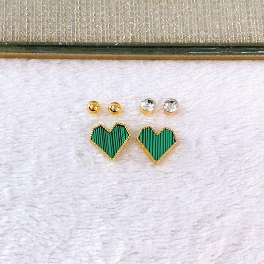 Set de Aretes de Acero Inoxidable AAI2707-3