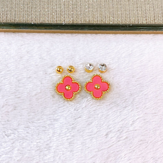 Set de Aretes de Acero Inoxidable AAI2709-2