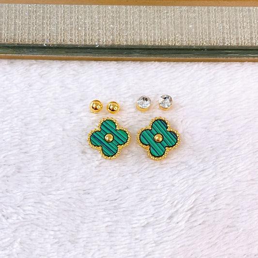 Set de Aretes de Acero Inoxidable AAI2709-1