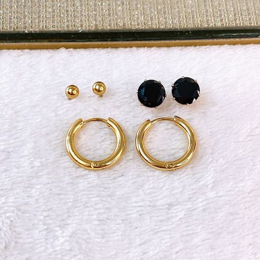Set de Aretes de Acero Inoxidable AAI2711-2