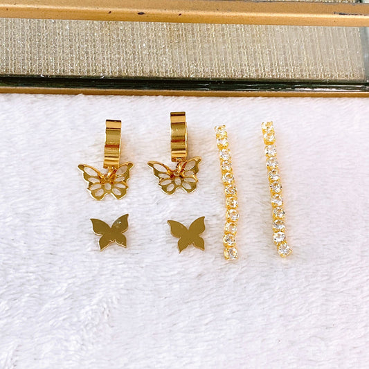 Set de Aretes de Acero Inoxidable AAI2710-2