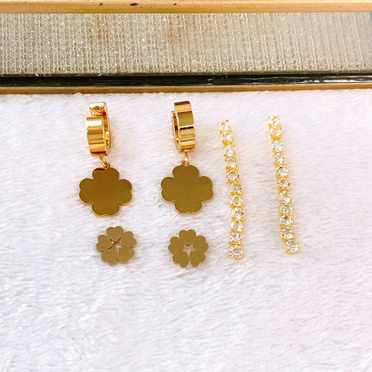 28-4-26 Set de Aretes de Acero Inoxidable AAI2710-5