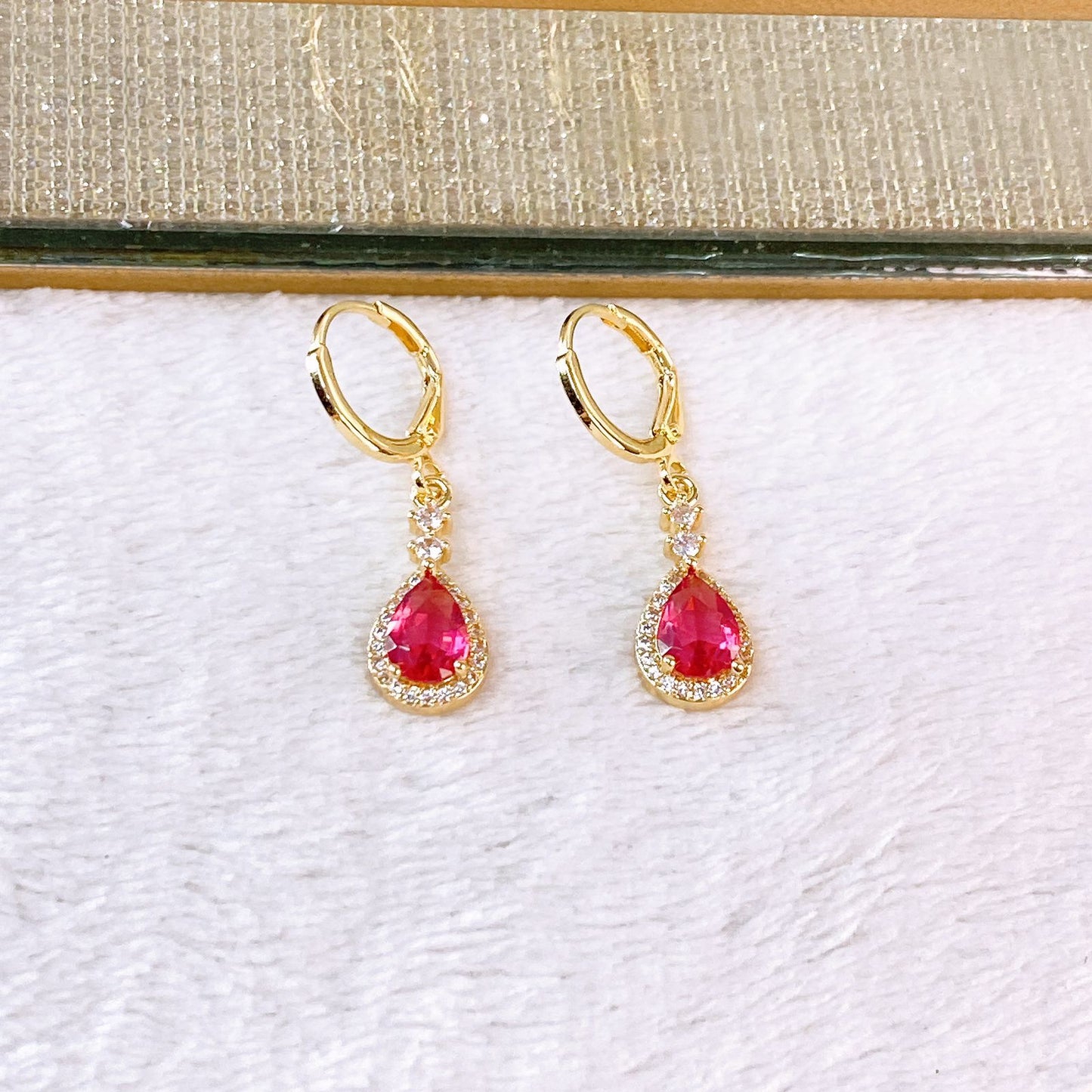 Arete de Chapa de oro COA2697-4