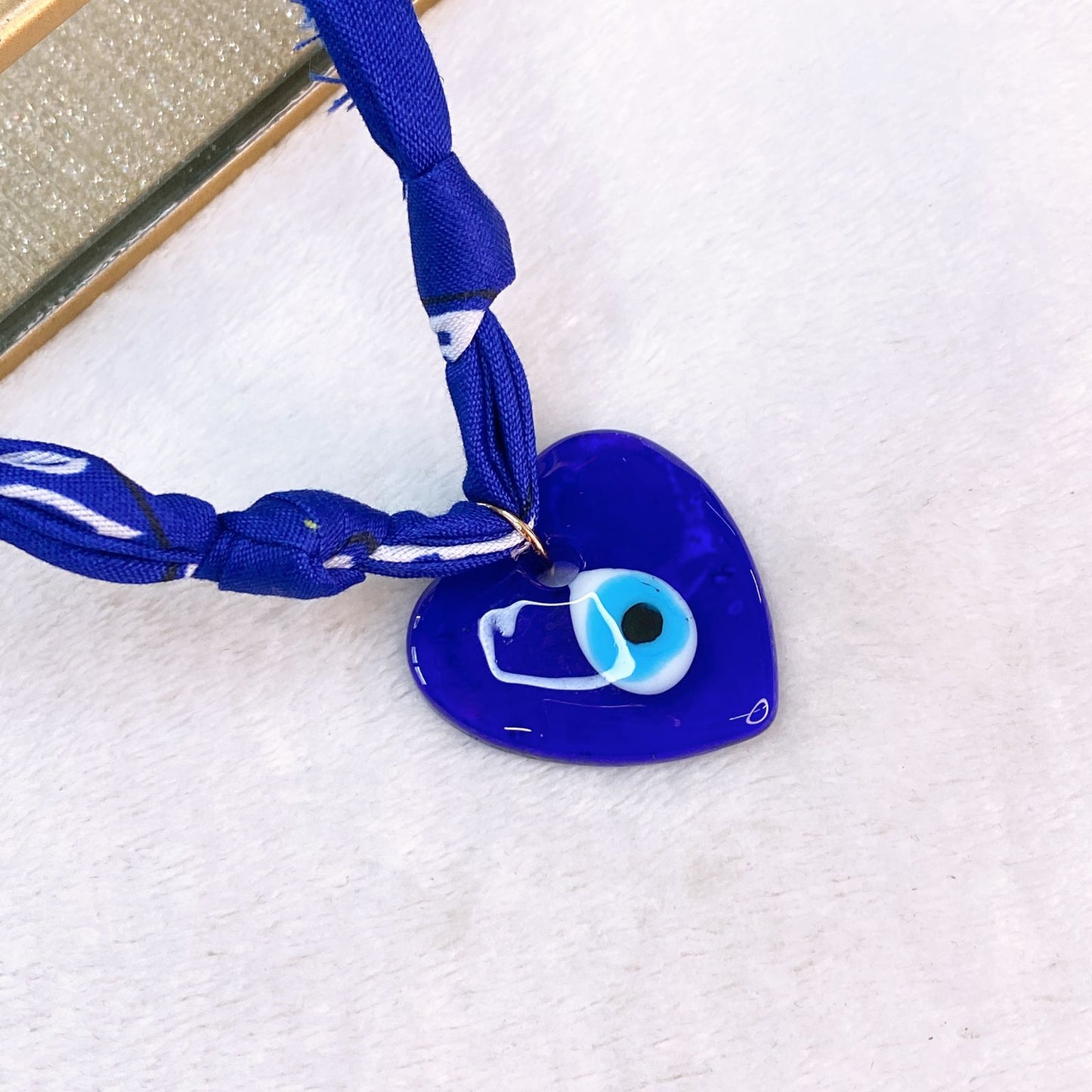 Collar de Tela con Dije de Resina CB905-2