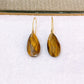 Arete de Chapa de Oro Con Piedra Natural COA2717-9
