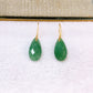 Arete de Chapa de Oro Con Piedra Natural COA2717-2