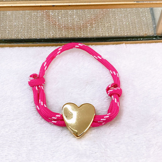 Pulsera Tejida con Dijes de Chapa de Oro COP1749-2
