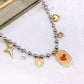 Collar y Dijes de Acero Inoxidable CAI3245-2