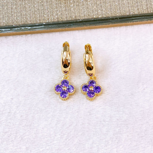 Arete de Chapa de Oro COA2718-1