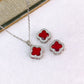 Set de Collar de Acero Inoxidable con Dije y Aretes de Chapa de Oro CAI3300-2