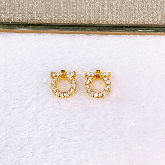 Arete de Chapa de Oro COA2738-1