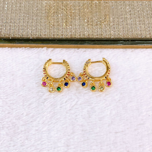 Arete de Chapa de Oro COA2739-2