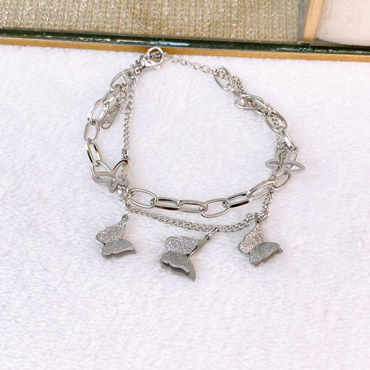 Pulsera Doble de Acero Inoxidable PAI1586-2