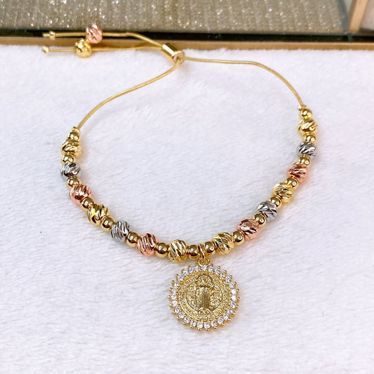 Pulsera de Chapa de Oro COP1803-1