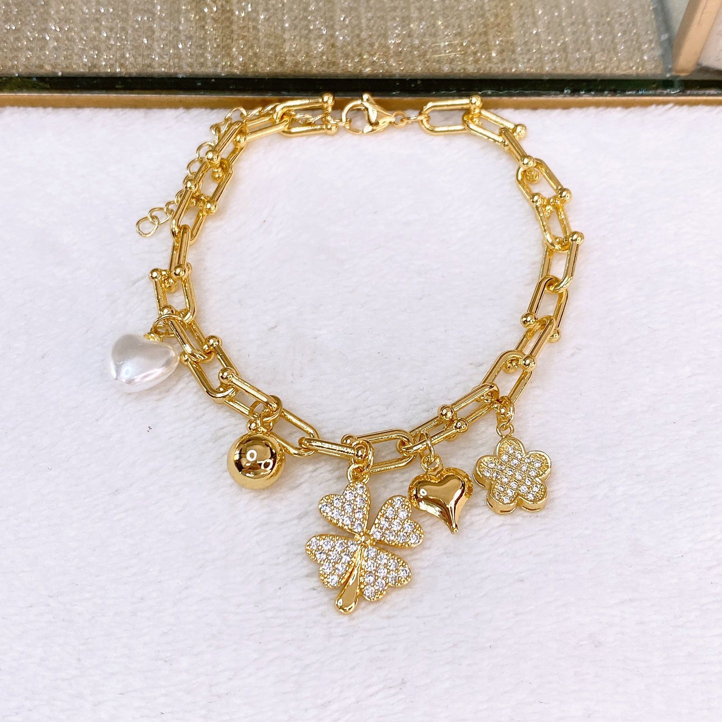 Pulsera de Chapa de Oro COP1831-1