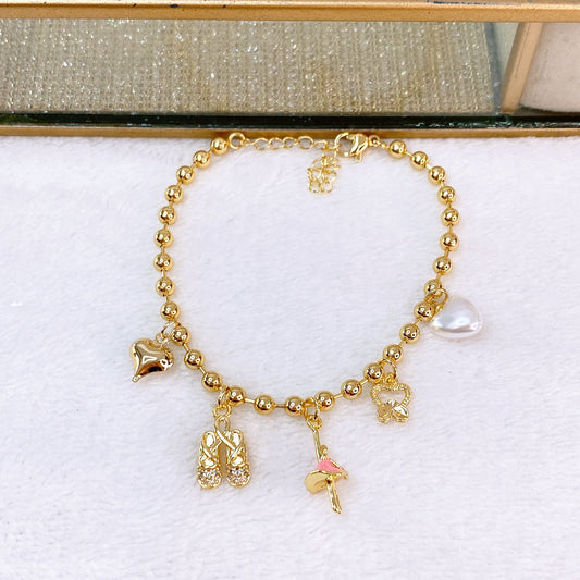 Pulsera de Chapa de Oro COP1824-1