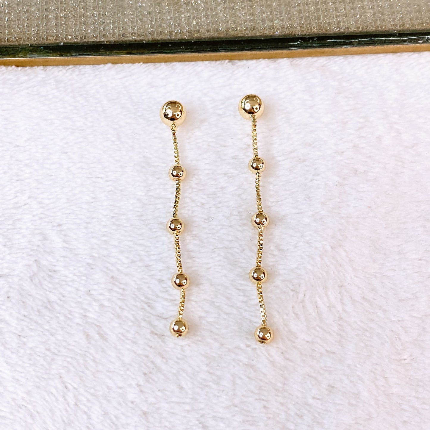 Arete de Chapa de Oro COA2767-1