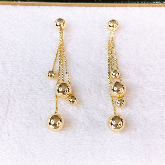 Arete de Chapa de Oro COA2769-1