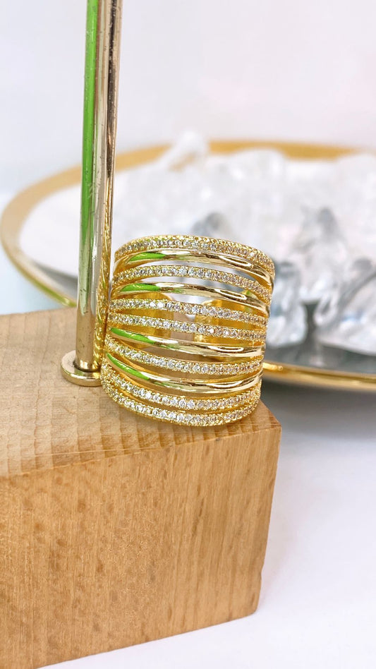 Anillo Chapa de Oro Ajustable ACO1670-1