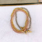 Set Pulseras de Chapa de Oro COP1879-1