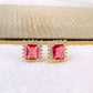 Arete de Chapa de Oro COA2783-2