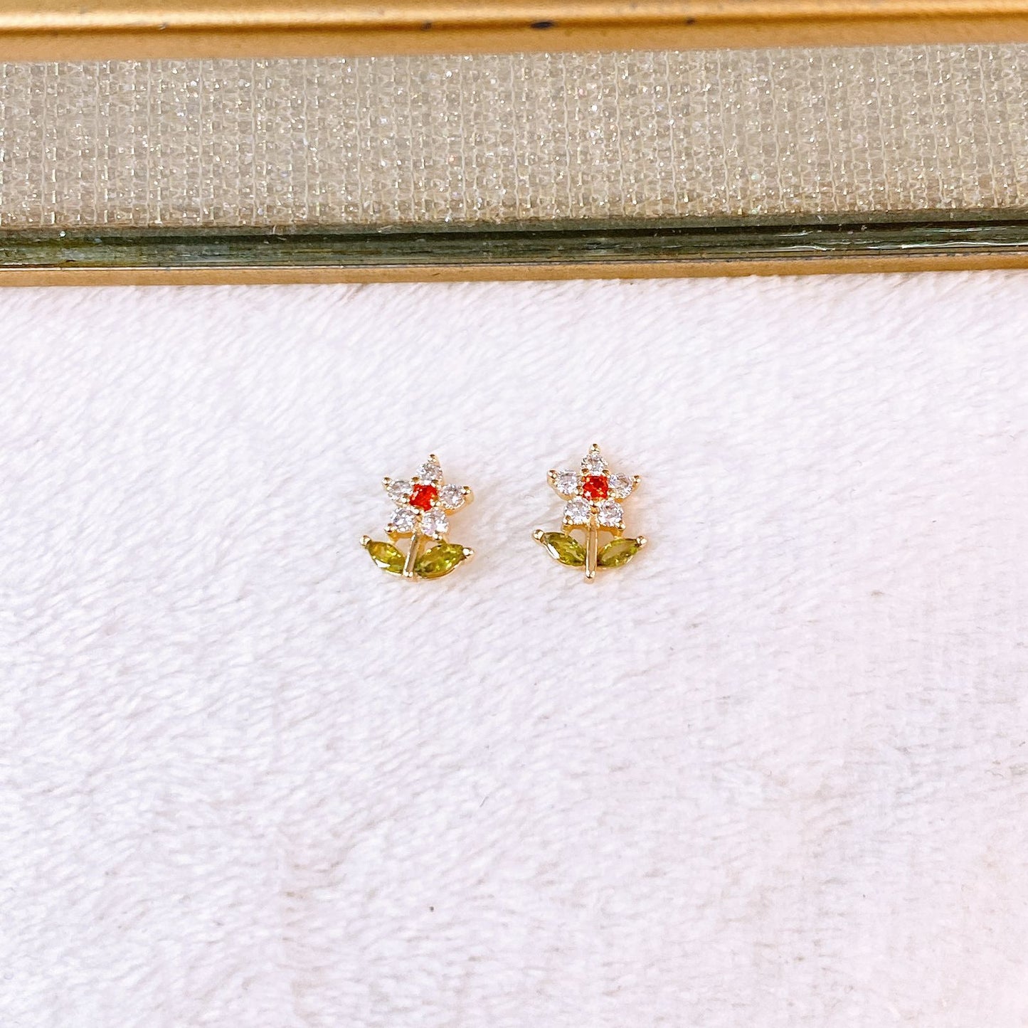 Arete de Chapa de Oro COA2786-2