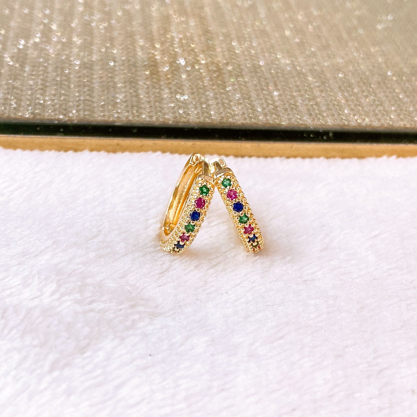 Arete de Chapa de Oro COA2782-1