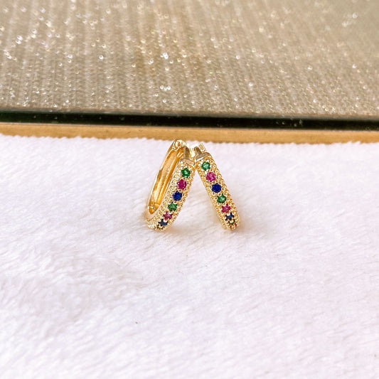 Arete de Chapa de Oro COA2782-1