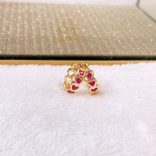 Arete de Chapa de Oro COA2785-1