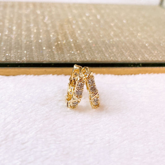 Arete de Chapa de Oro COA2781-2
