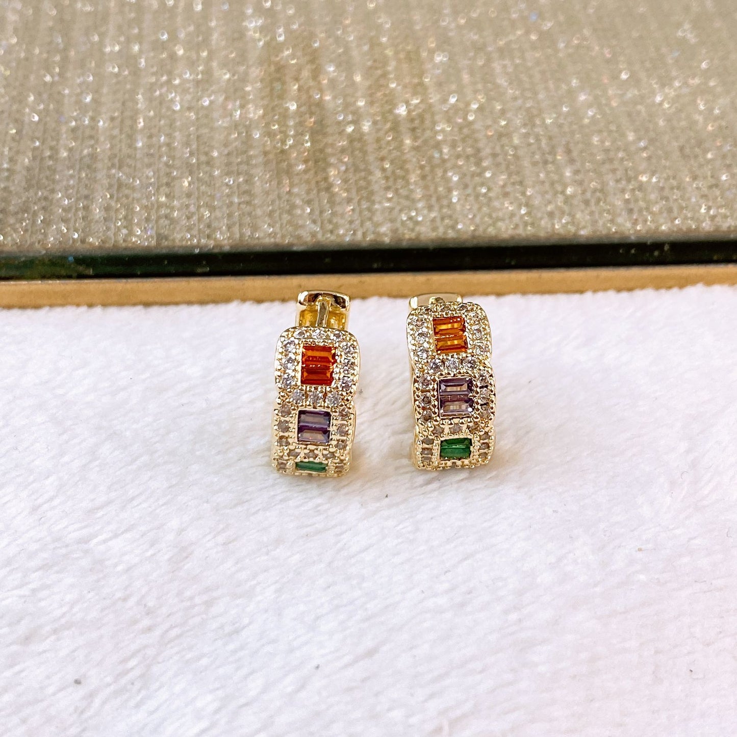 Arete de Chapa de Oro COA2812-3