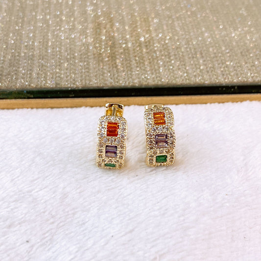 Arete de Chapa de Oro COA2812-3