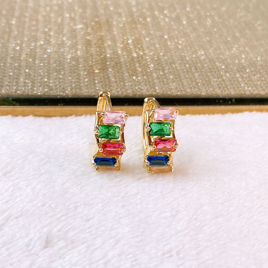 Arete de Chapa de Oro COA2813-2