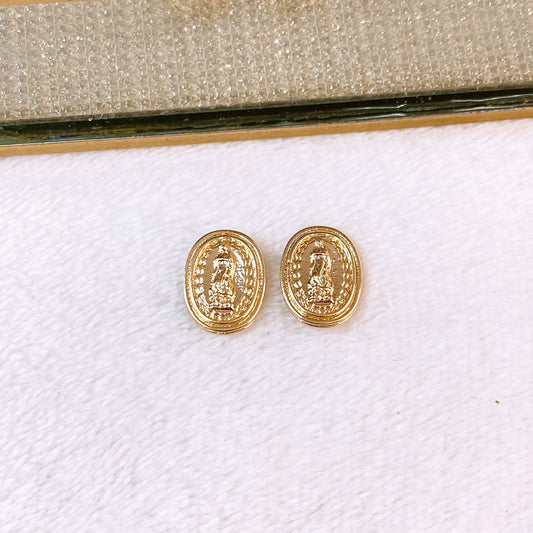 Arete de Chapa de Oro COA2817-1