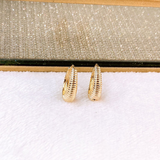 Arete de Chapa de Oro COA2820-1