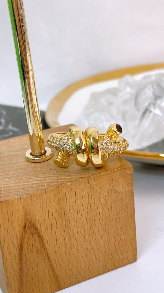 Anillo Chapa de Oro Ajustable ACO1679-1